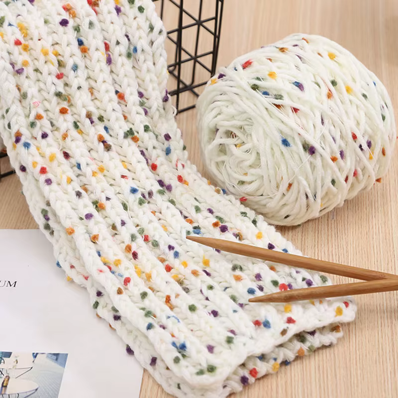 Pelote de Fil de Laine Arc-en-ciel Doux et Mignon pour Bricolage, Écharpe, Couverture, Pull, Crochet, Créatif, Coloré