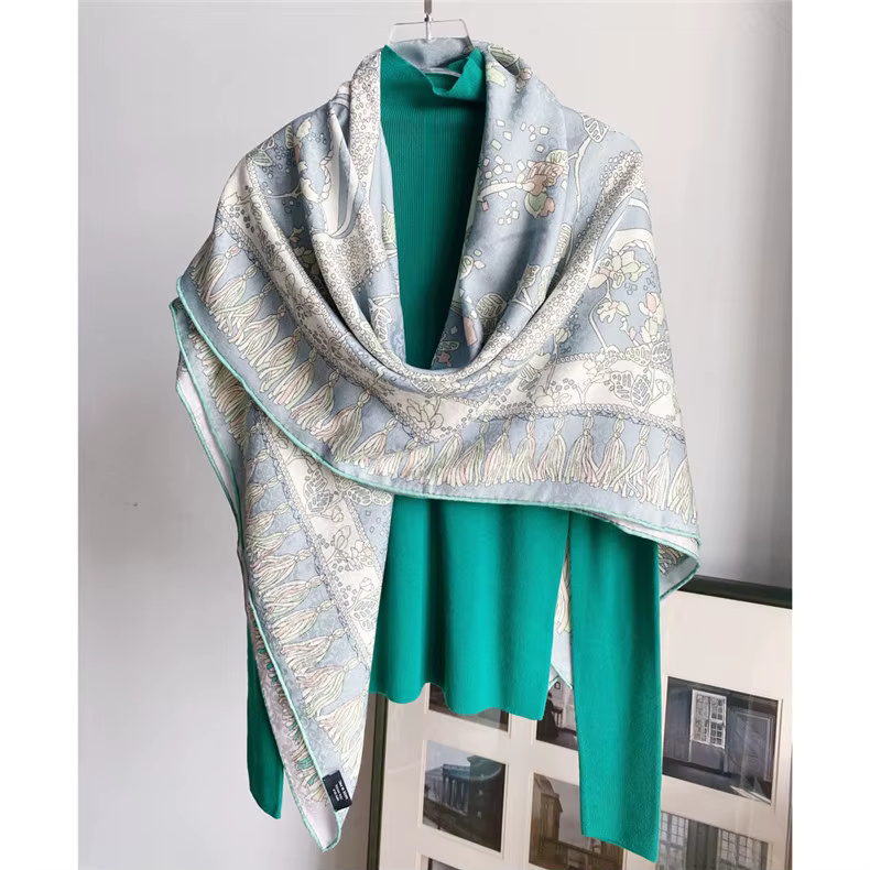 Foulard carré sergé pour femme