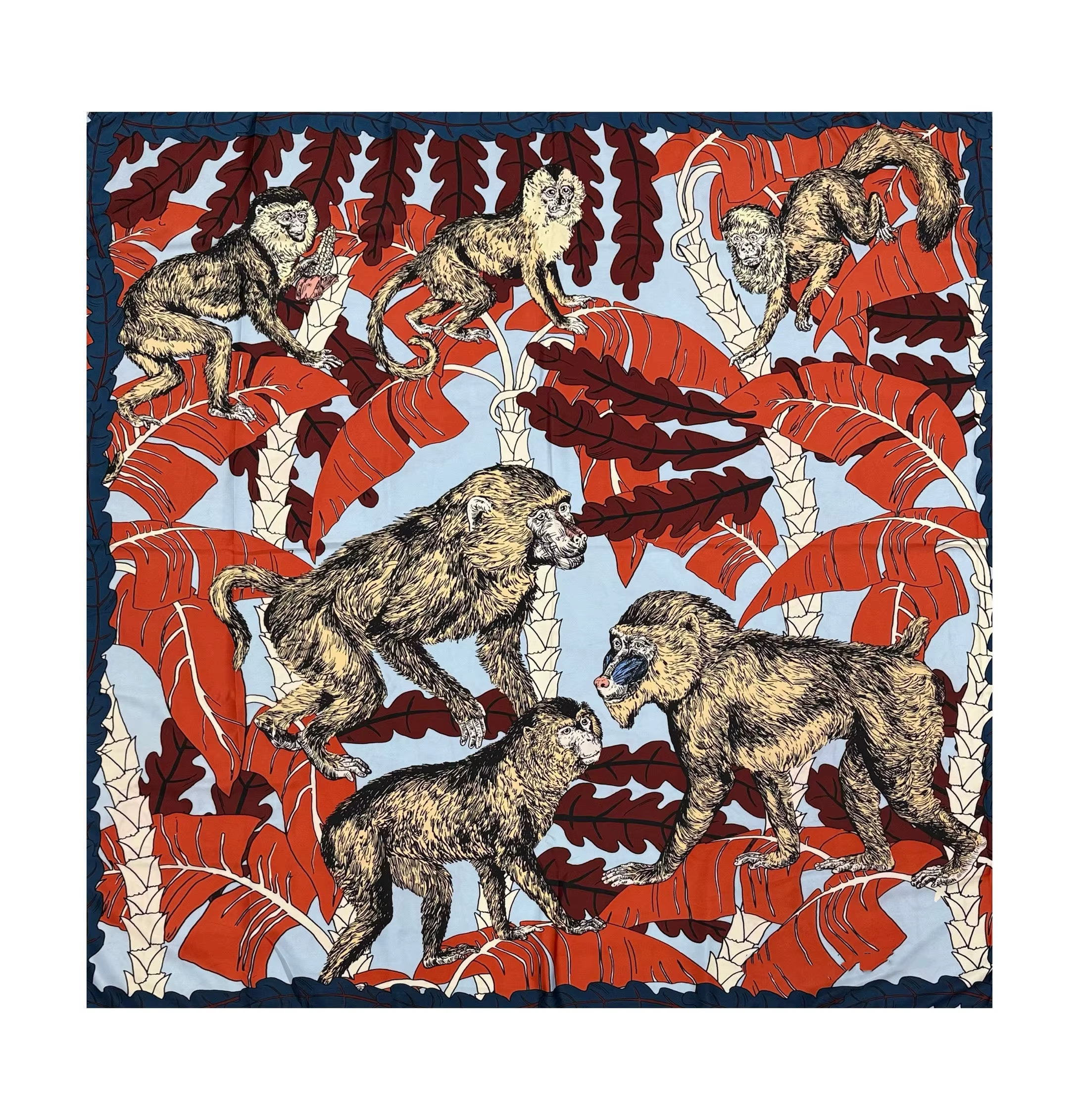 Écharpes en soie pour femme à pois Écharpe Graffiti Bandana