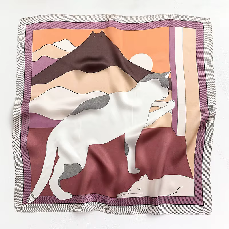 Foulard pour cheveux 100% pure soie de mûrier pour femmes