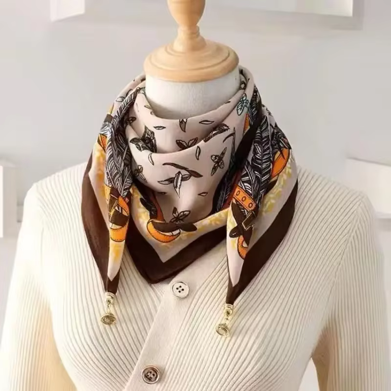 Fermoir magnétique coton écharpe femmes nouveau Style coréen Protection du cou petite