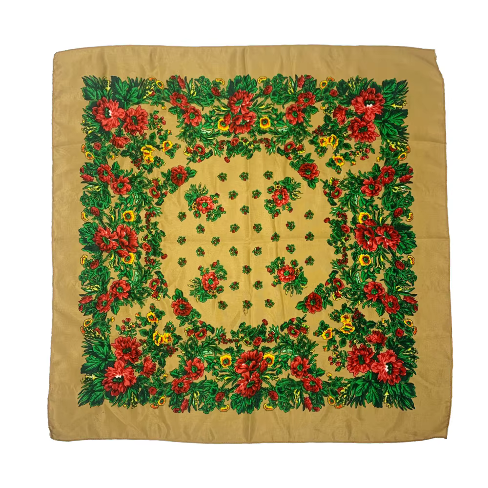 Foulard National Carré Imprimé Floral pour Femme