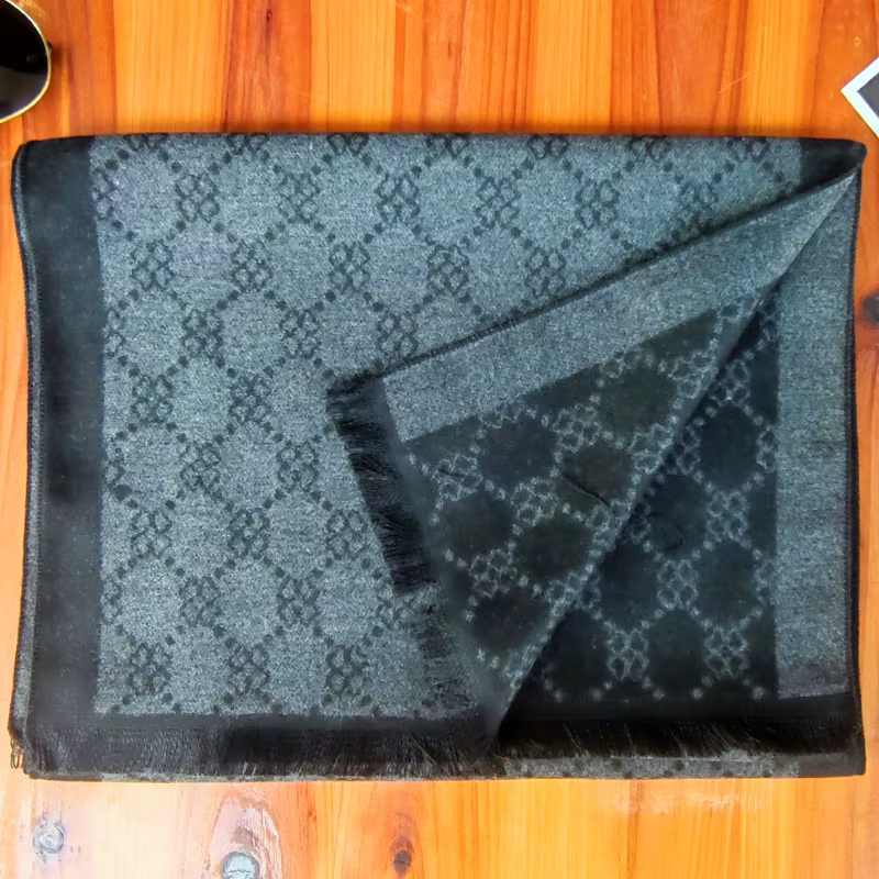 Écharpe en cachemire de luxe pour hommes doux chaud hiver Pashmina foulards