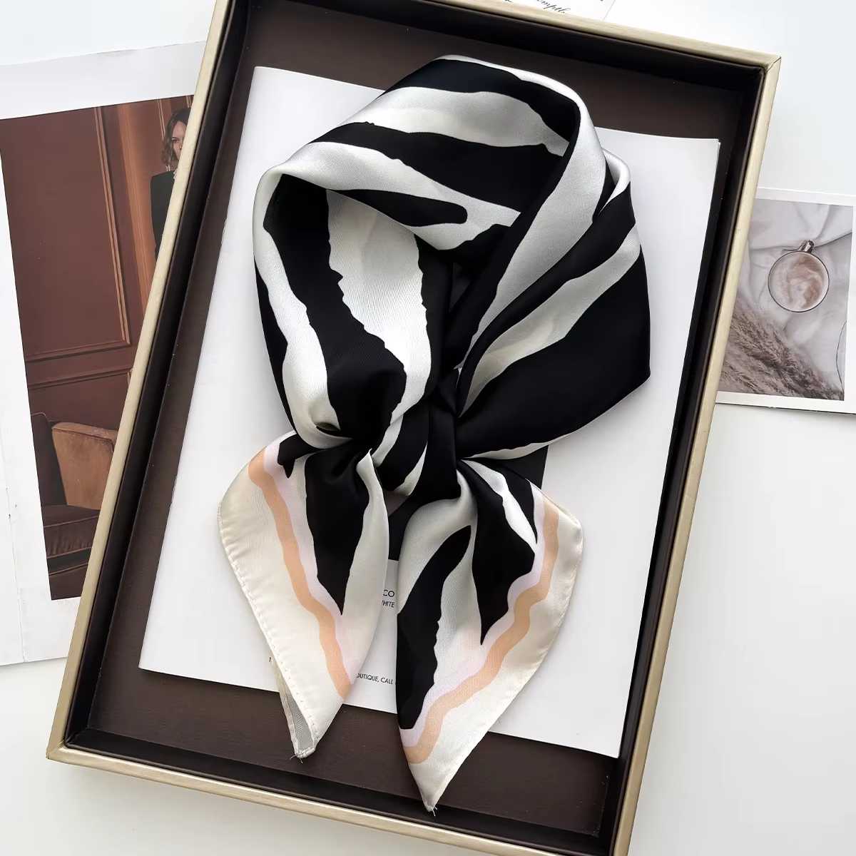 Foulard carré imprimé châle pour femmes