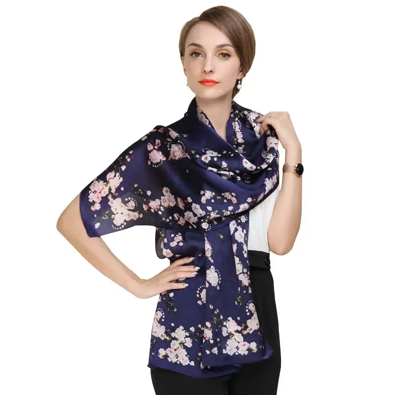 Écharpe Georgette en soie 100% naturelle pour femmes