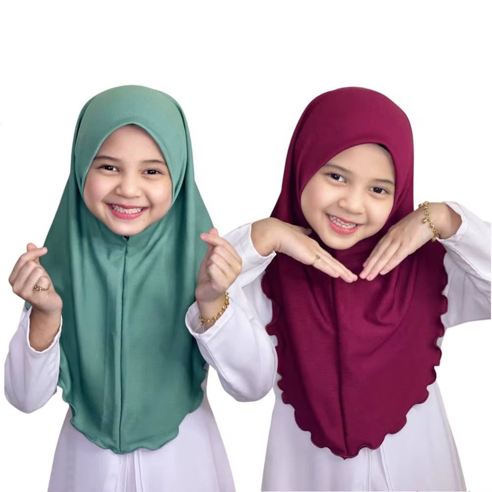 Foulard Hijabs du Ramadan pour Enfant Fille de 7 à 12 Ans