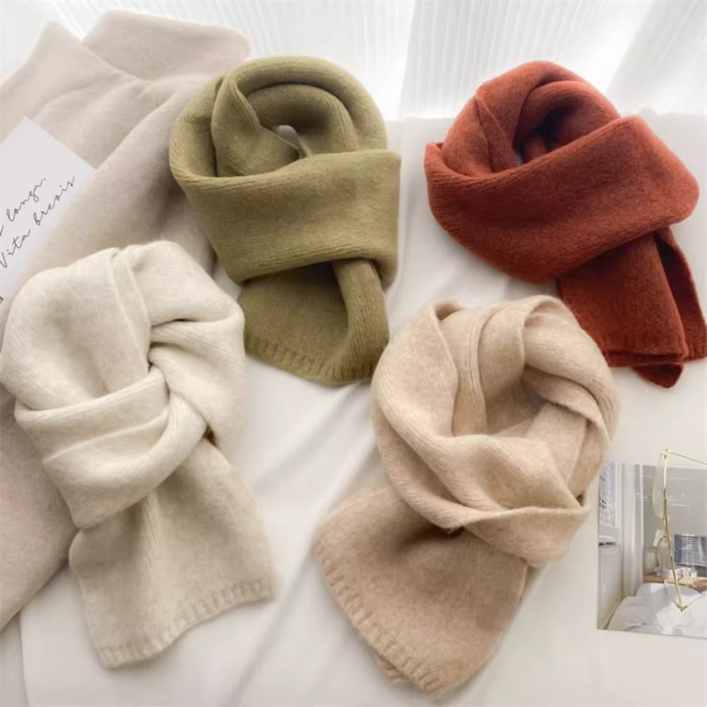 Mode cachemire écharpe hiver tricot hommes femmes