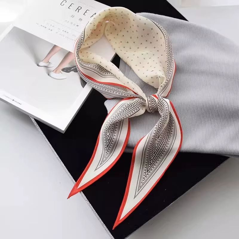 Écharpe à cheveux légère et polyvalente de style français pour femmes