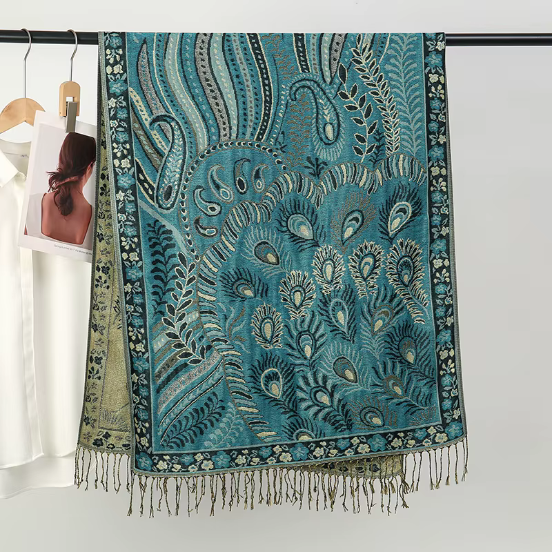 Cachemire sentiment Paisley écharpe pour femmes Pashmina châles gland Hijab tête enveloppement Femme hiver foulards Foulard Bufanda 2025