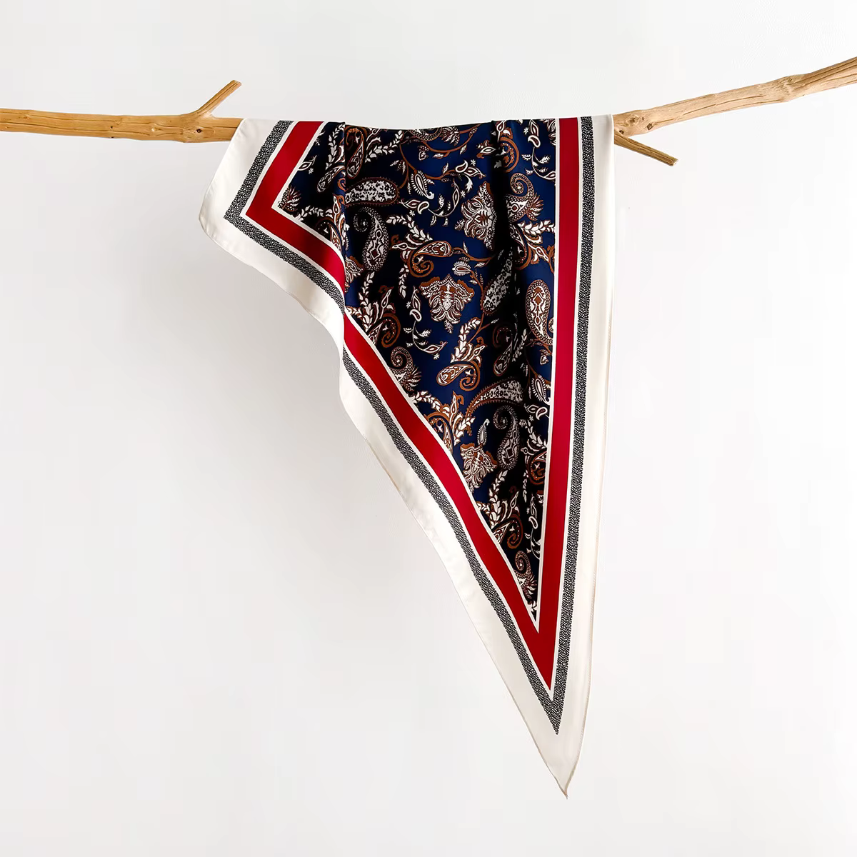 Écharpe carrée imprimée rétro pour femmes, foulards en satin doux, bandanas, hijab de luxe, foulard élégant, châles
