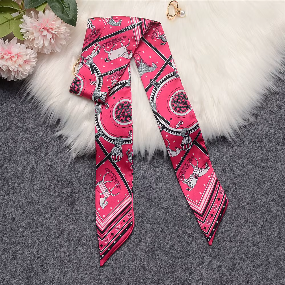 Cape de cheval de luxe marque écharpe Design de mode 100% foulard en soie couvre-chef pour femme sac maigre foulards