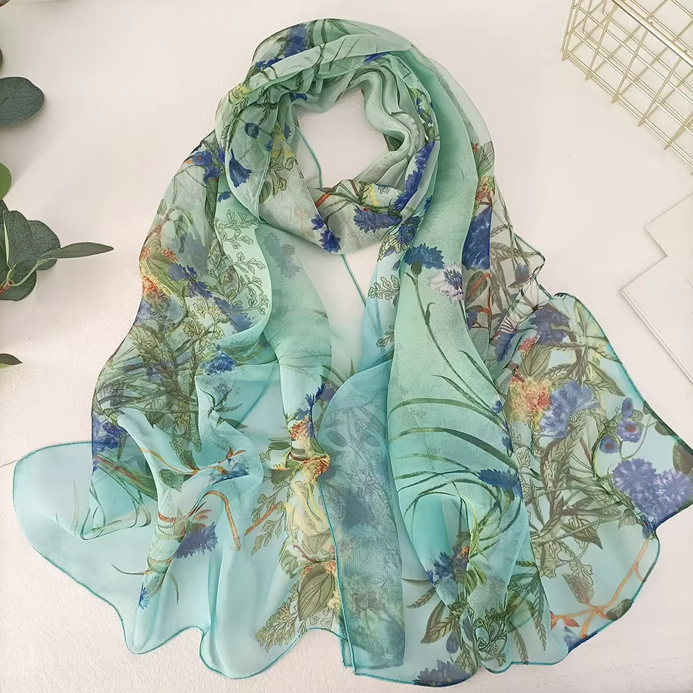 Foulards en mousseline de soie pour femmes