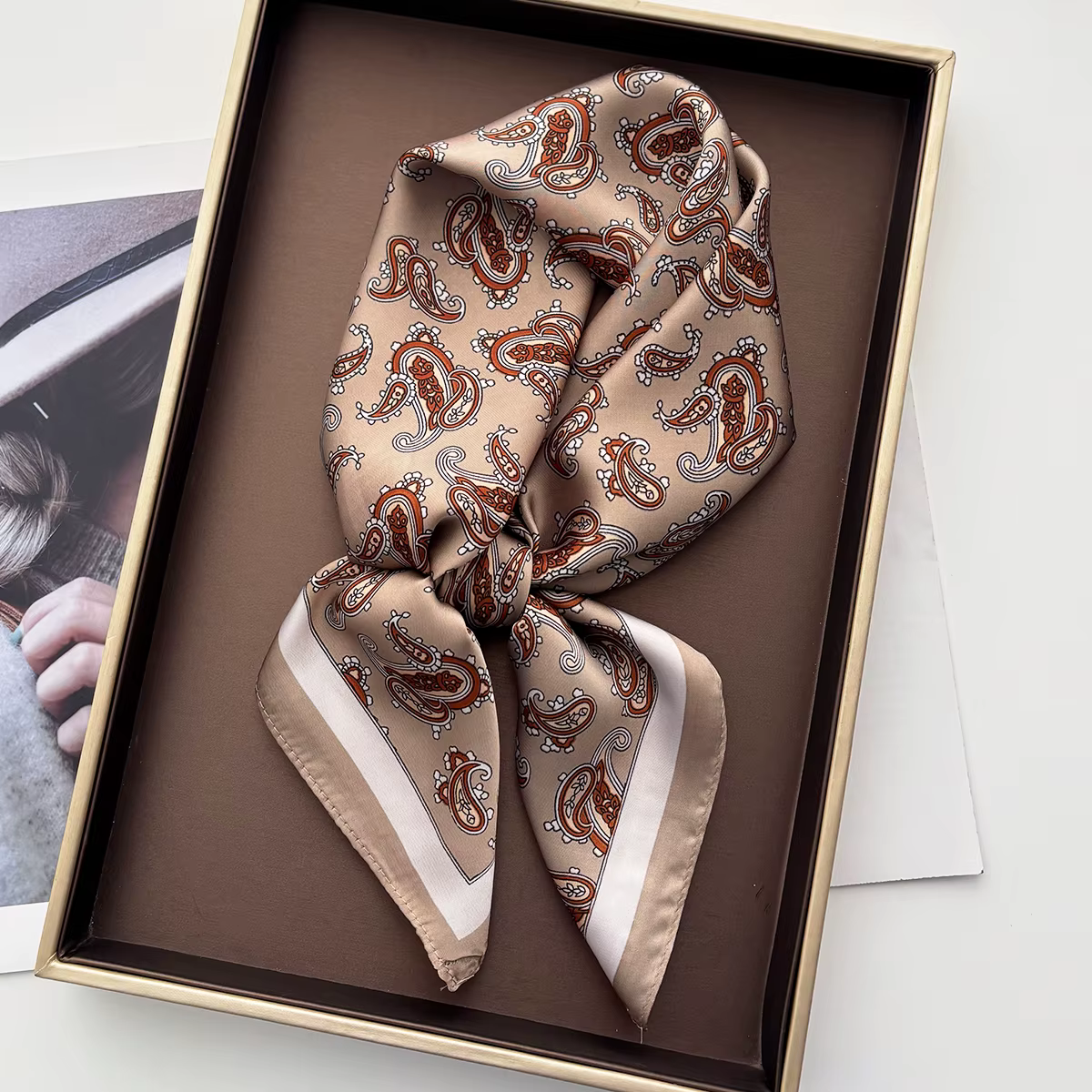 Foulard imprimé cachemire pour femme