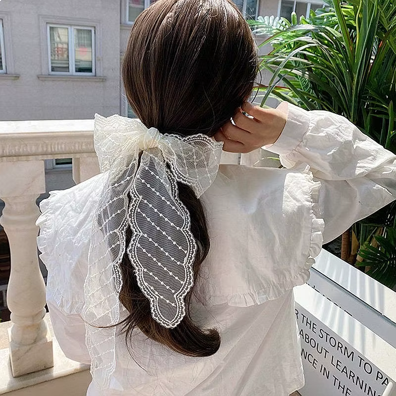 2026 Foulard long en dentelle florale pour femme