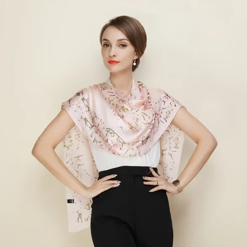 Écharpe Georgette en soie 100% naturelle pour femmes