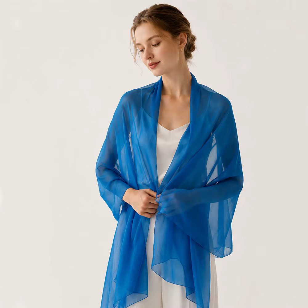 Grand foulard en soie 100% naturelle