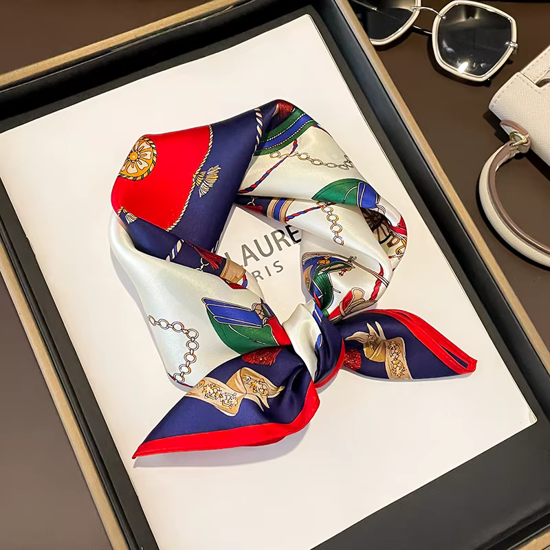 Foulard de Marque de Luxe pour Femme, 100% Naturel, Hijab à la Mode