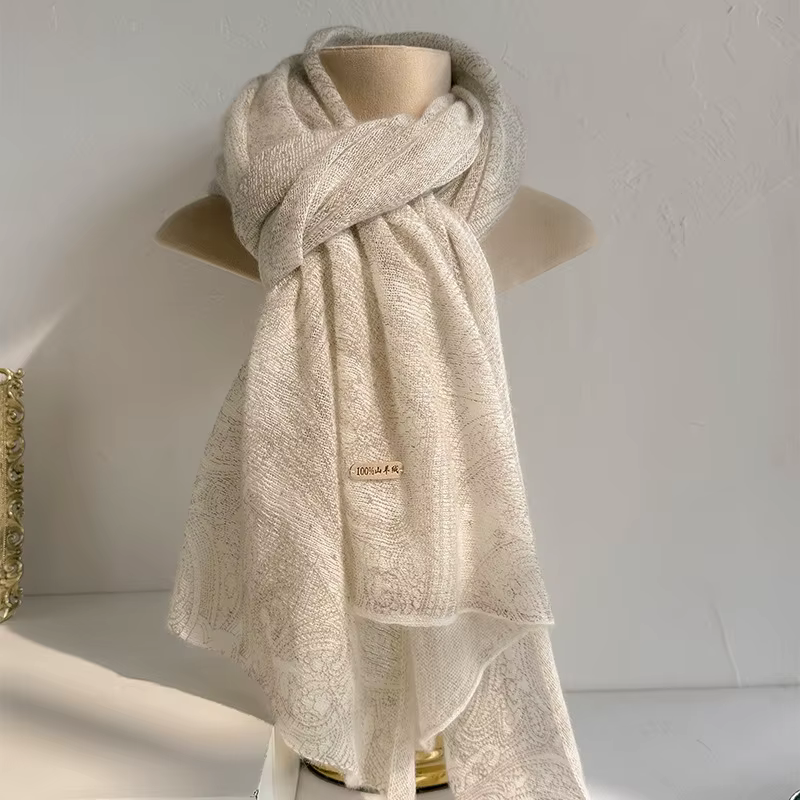 100% écharpe en cachemire de luxe pour les femmes mode haut de gamme classique imprimé