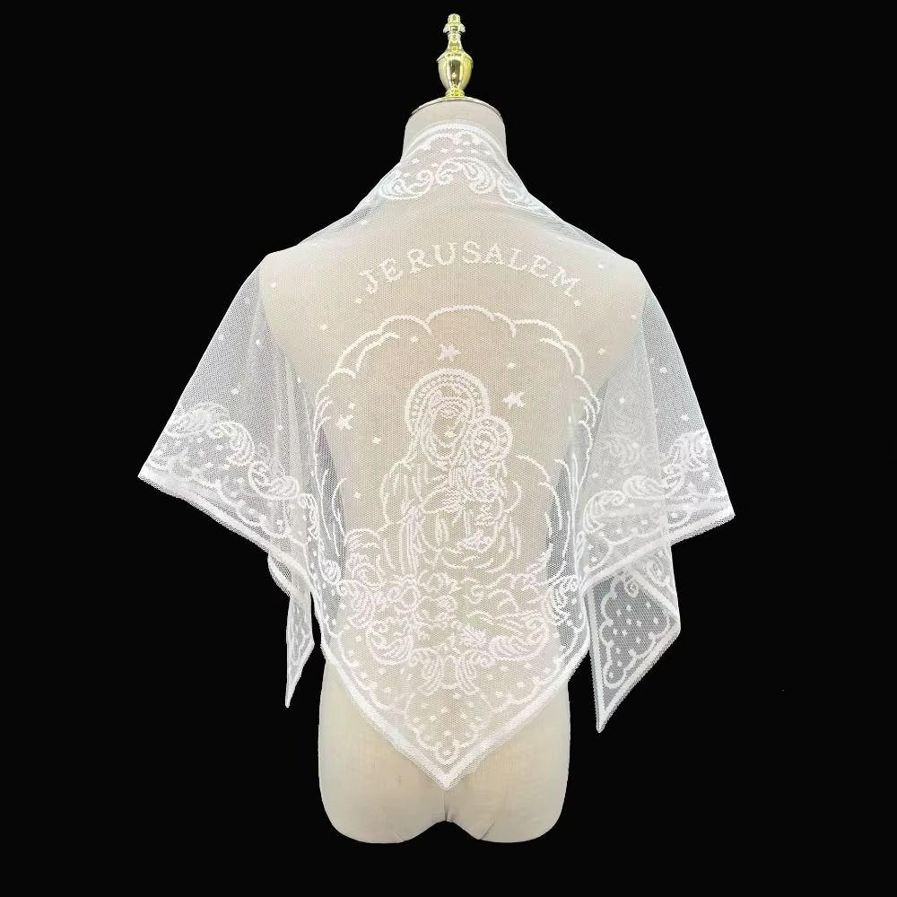 Écharpe Vintage en dentelle ajourée