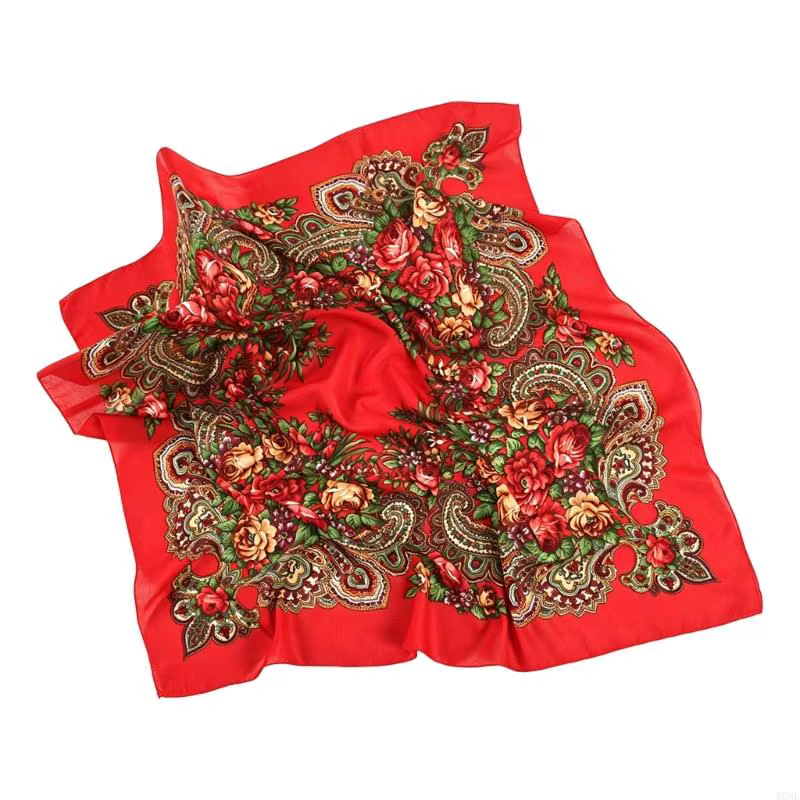 Foulard carré imprimé russe pour femmes