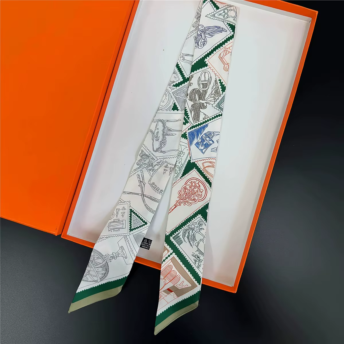 Style français femmes maigre sac écharpe de luxe Imitation sergé soie Foulard ruban cravate foulards pour dames