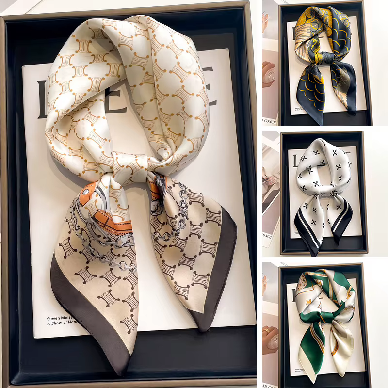 Petit foulard carré, foulard en soie
