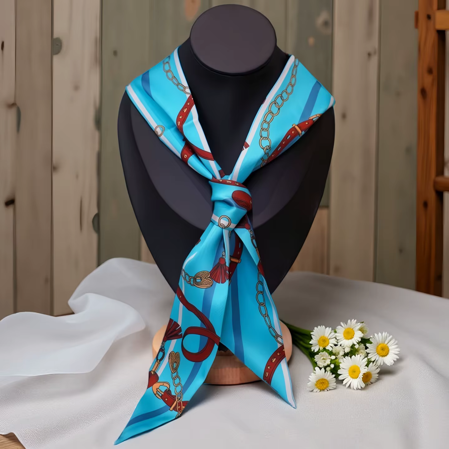 Ruban foulard Long en soie élégant pour femmes
