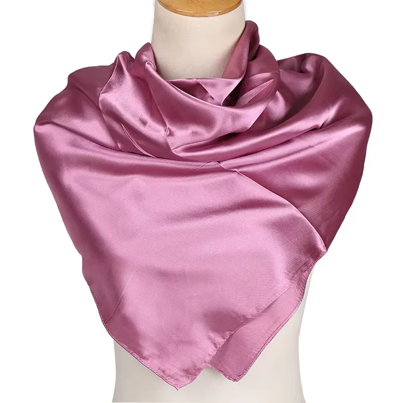 Foulard carré en Satin de soie pour femmes