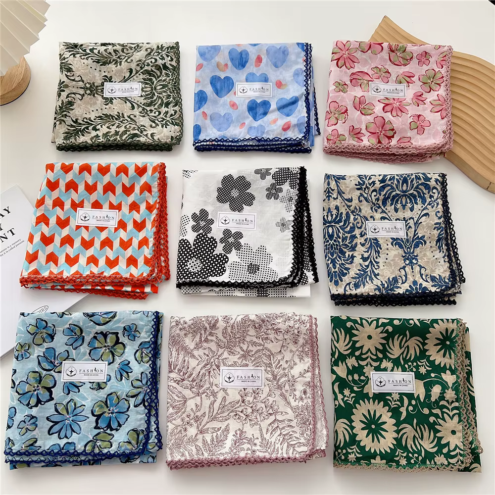 70cm mouchoir coton cou foulards pour femmes petit foulard sac écharpes bandeau carré mignon Bandana tête cheveux écharpe femme