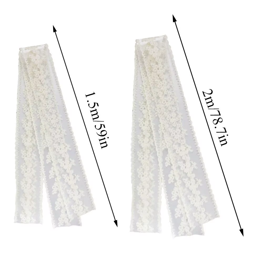 Élégant dentelle écharpe arc collier pour femmes tour de cou pour accessoire de fête dame poignet cheveux cravate Snood