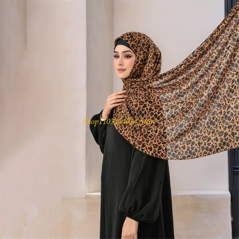 N5ke Leopard Design Scarf Fabric en polyester doux élégant pour les cravates à bandeau