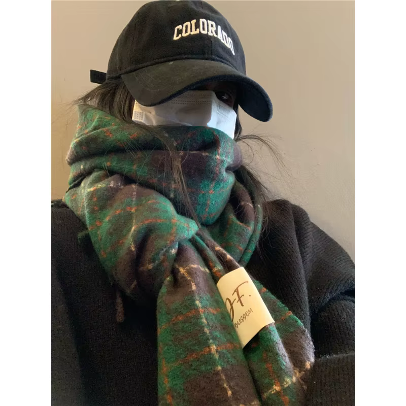 Plaid hiver Écharpe femmes luxe chaud Foulard solide foulards mode décontracté écharpes cachemire cou plus