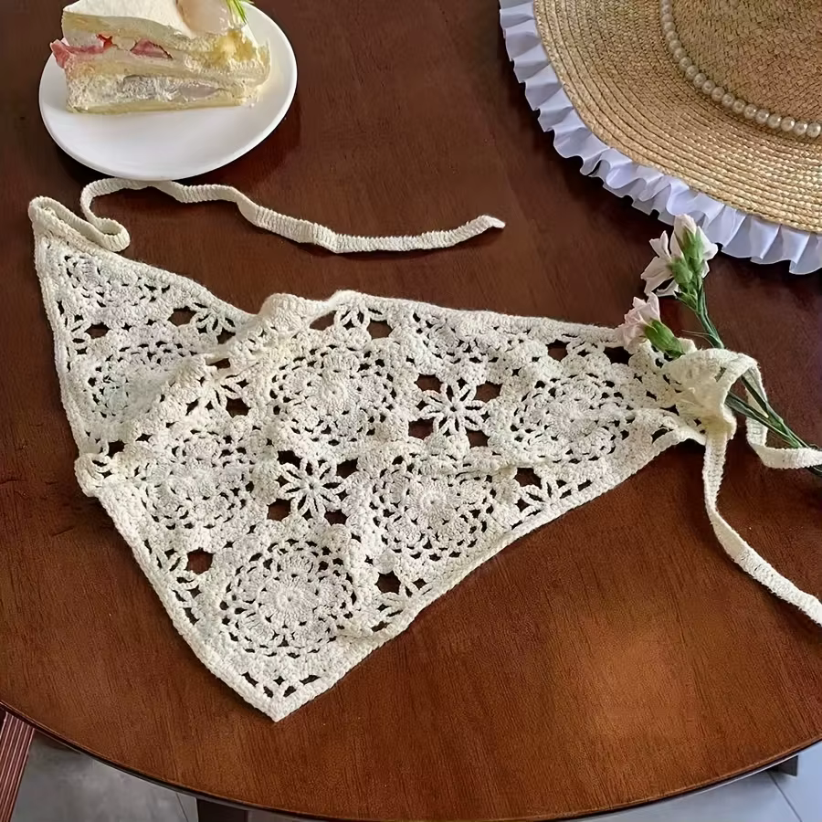 Foulard bohème en crochet