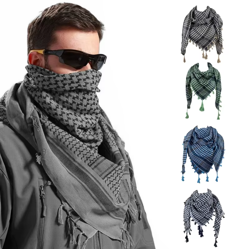 Keffiyeh tactique désert écharpe Wrap Shemagh tête cou arabe