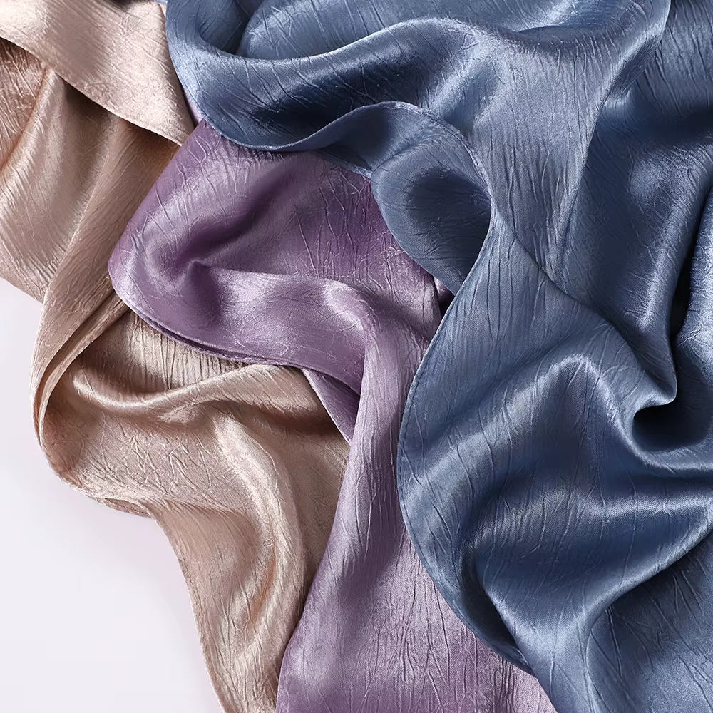 Mousseline de soie Hijab foulard en soie pour femmes foulards de luxe Bandana bandeau foulard châle Chic femme musulmane Turban Hijabs