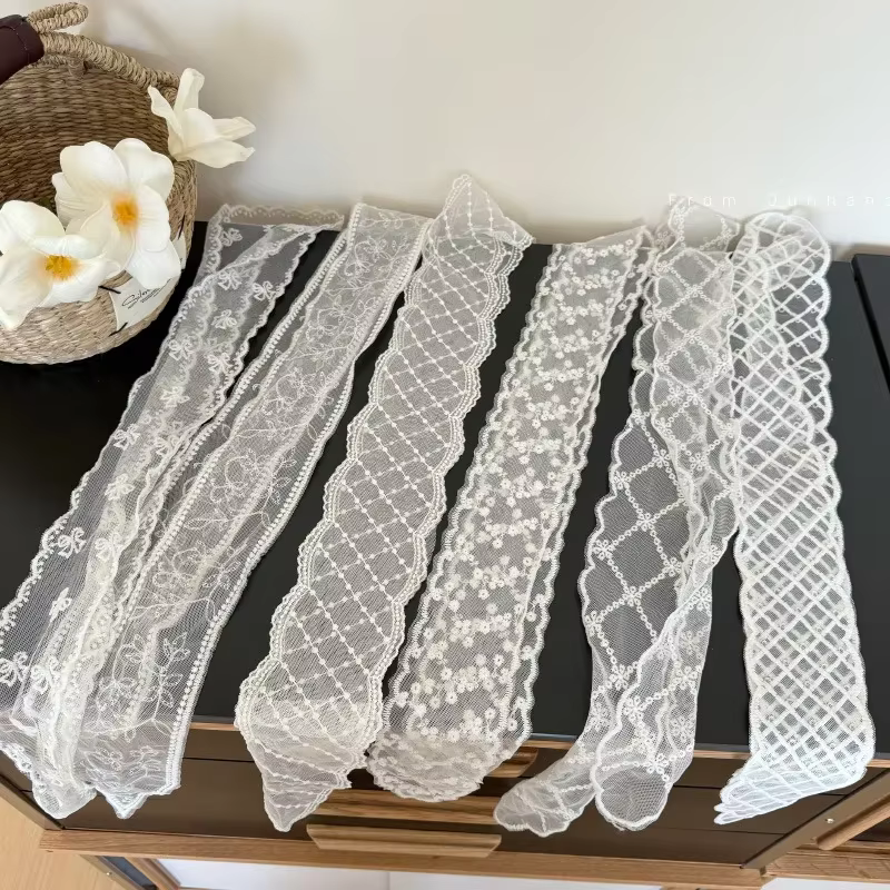Nouvelle dentelle florale cheveux écharpe longue maigre ruban foulard bande foulards voyage Photo bandeau pour femmes petites écharpes юбка