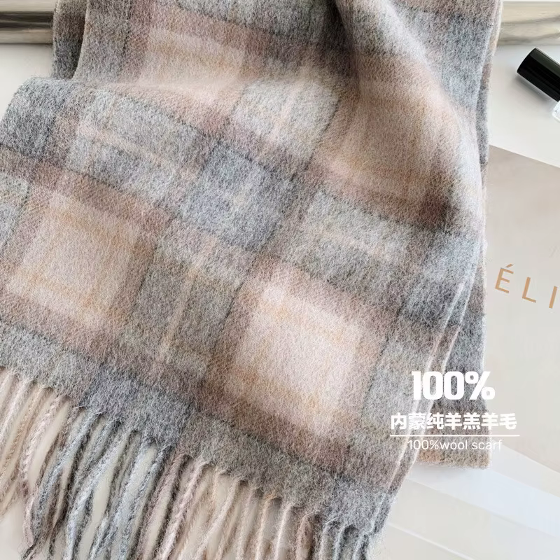 2025 foulards à carreaux écossais rouges 100% laine très sélectionnés