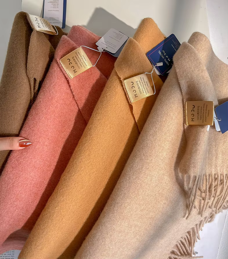 Mode 100% laine écharpe douce couleur unie