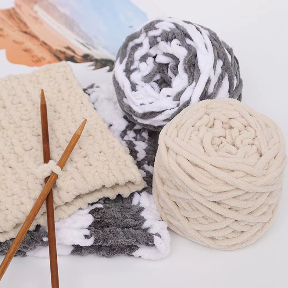 Fil à tricoter épais couleur arc-en-ciel, 1 boule, 7mm, fil à Crochet tricoté à la main pour pull d'hiver, chapeau, gants, projet d'artisanat chaud d'hiver