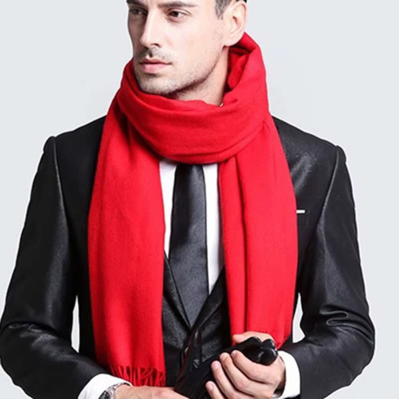 Foulards en laine hiver doux chaud cachemire châle épaissi Long gland