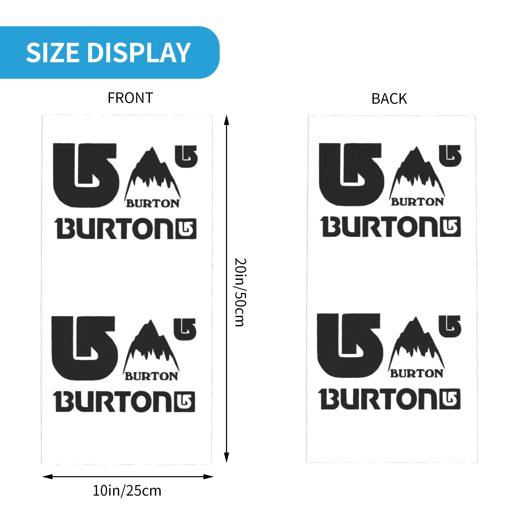 Cache-cou bandana personnalisé Burton pour femme et homme – Écharpe