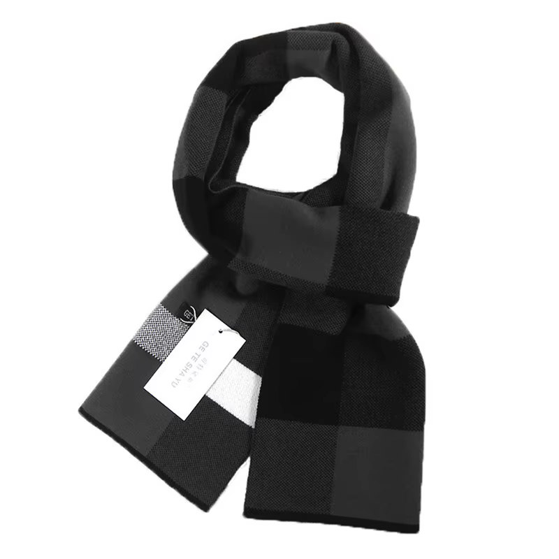 Marque de créateur hommes cachemire Plaid écharpe chaud foulard classique treillis homme affaires foulards enveloppes mode mâle Bufandas châles
