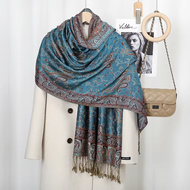 Écharpe en coton Paisley pour femme