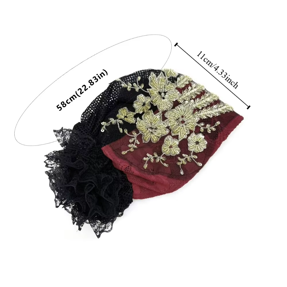 Foulard extensible en dentelle