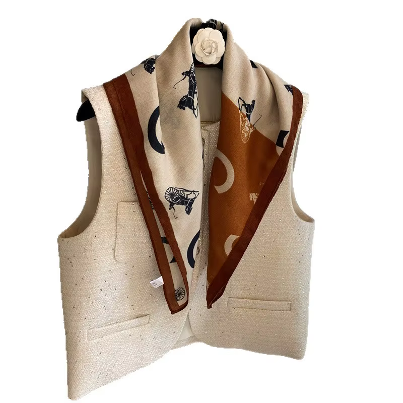 Foulard carré en soie 70x70 cm
