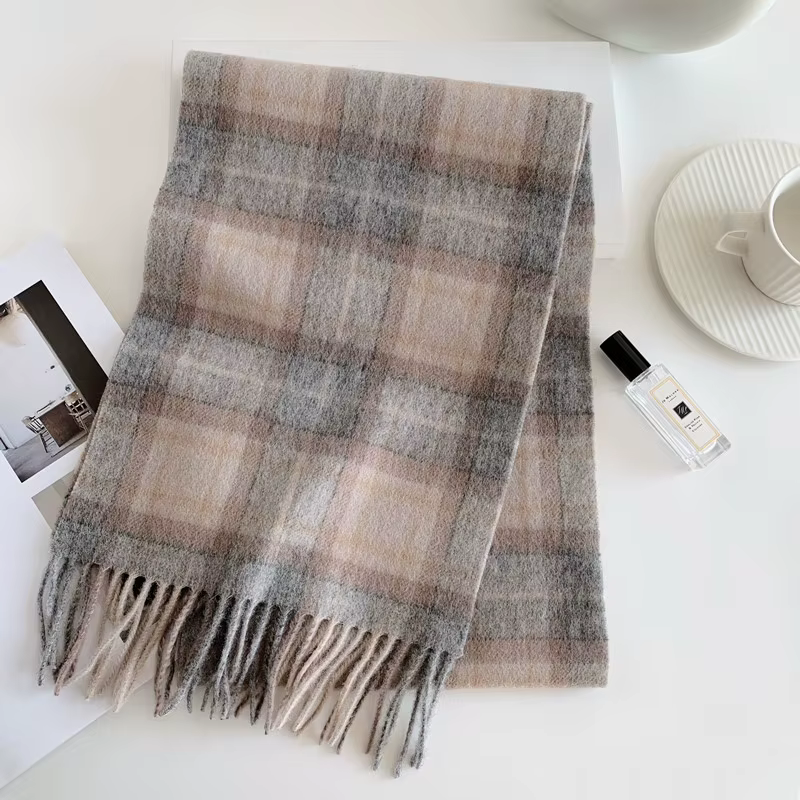 2025 foulards à carreaux écossais rouges 100% laine très sélectionnés