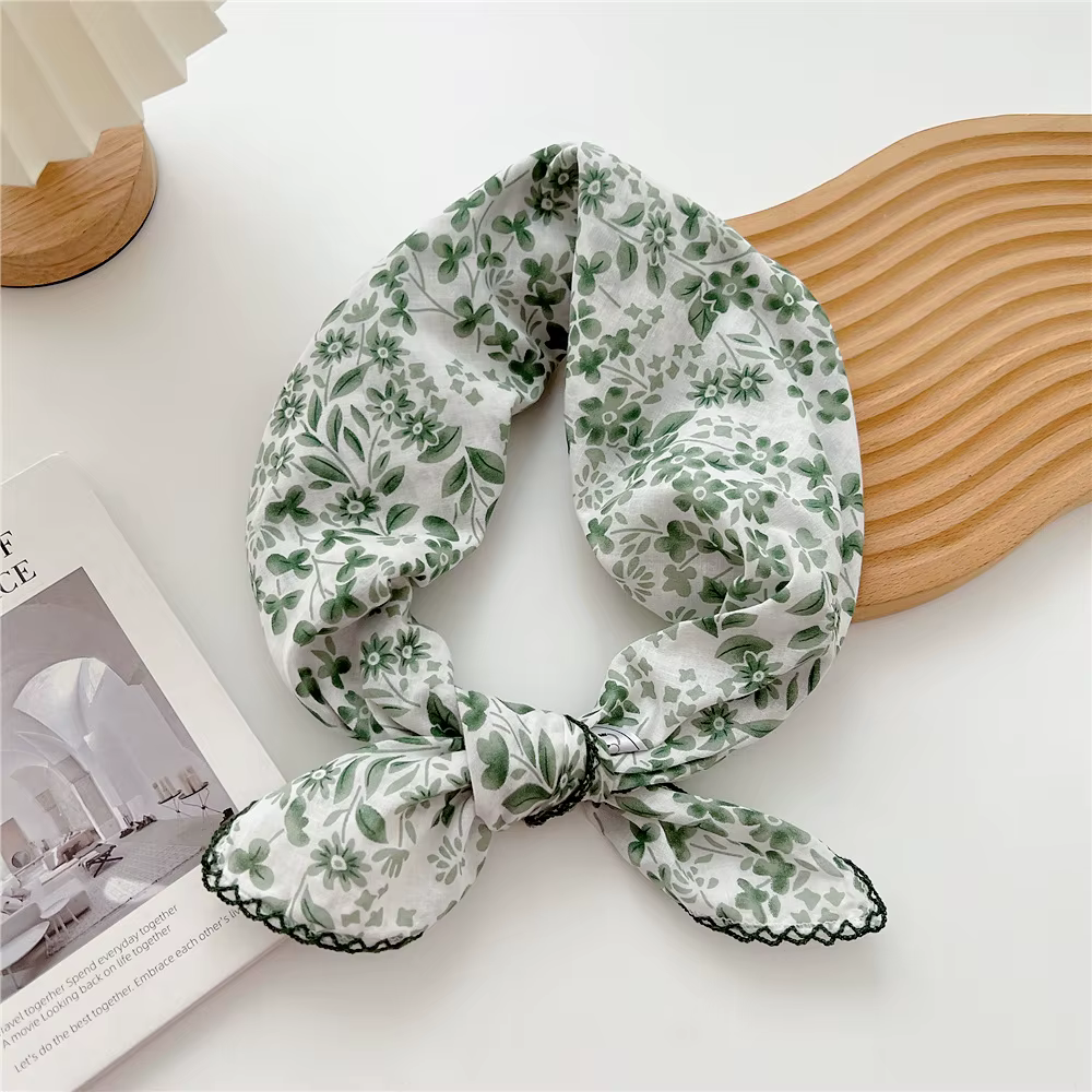 70cm mouchoir coton cou foulards pour femmes petit foulard sac écharpes bandeau carré mignon Bandana tête cheveux écharpe femme