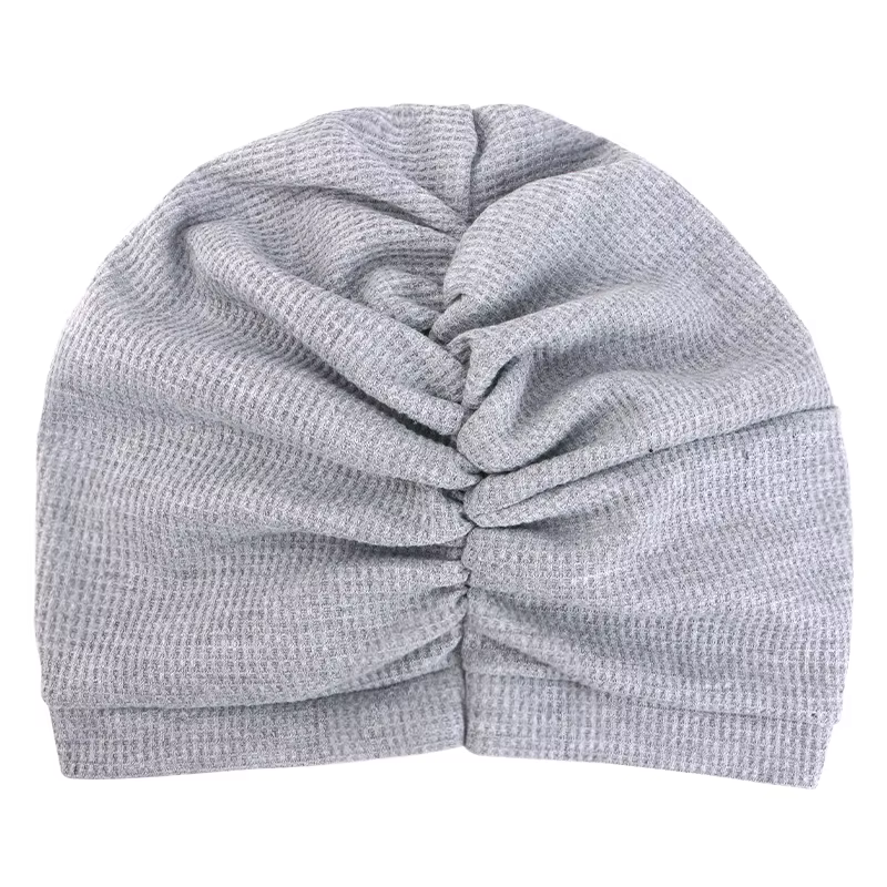 Foulard femme chapeau respirant coton épais gaufre carré