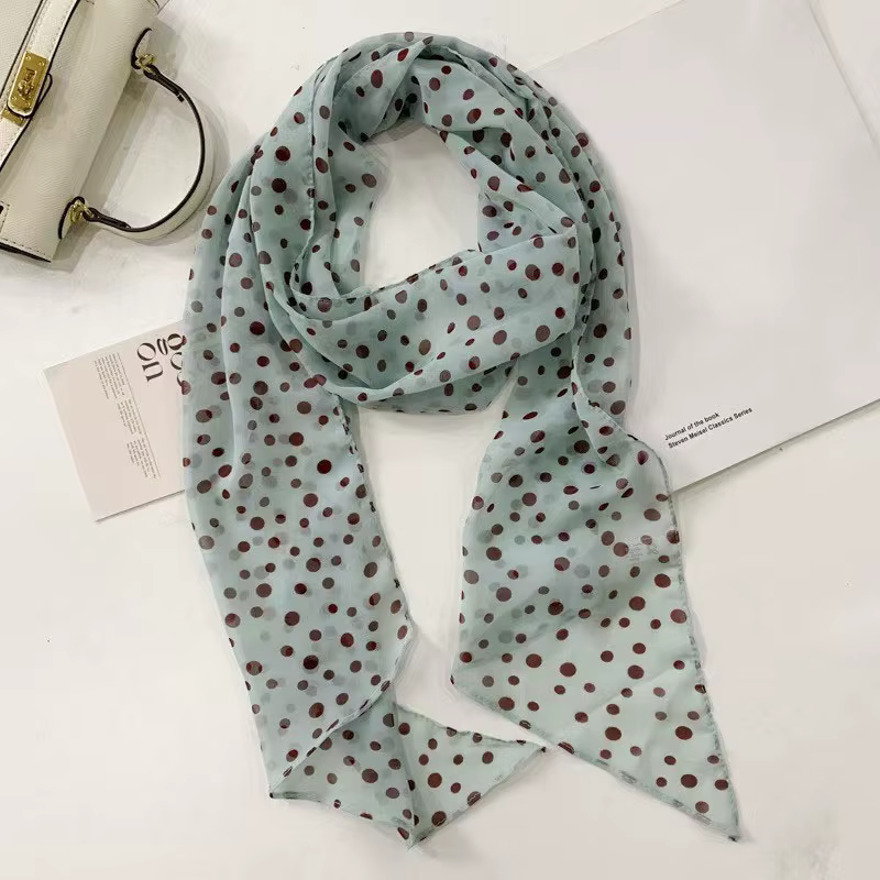 Écharpe fine à pois pour femmes