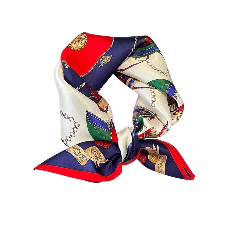 Foulard carré en soie de mûrier 100%